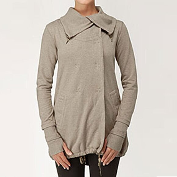 Lululemon Gratitude Wrap Heathered Mudd French Terry 4 - Picture 1 of 6